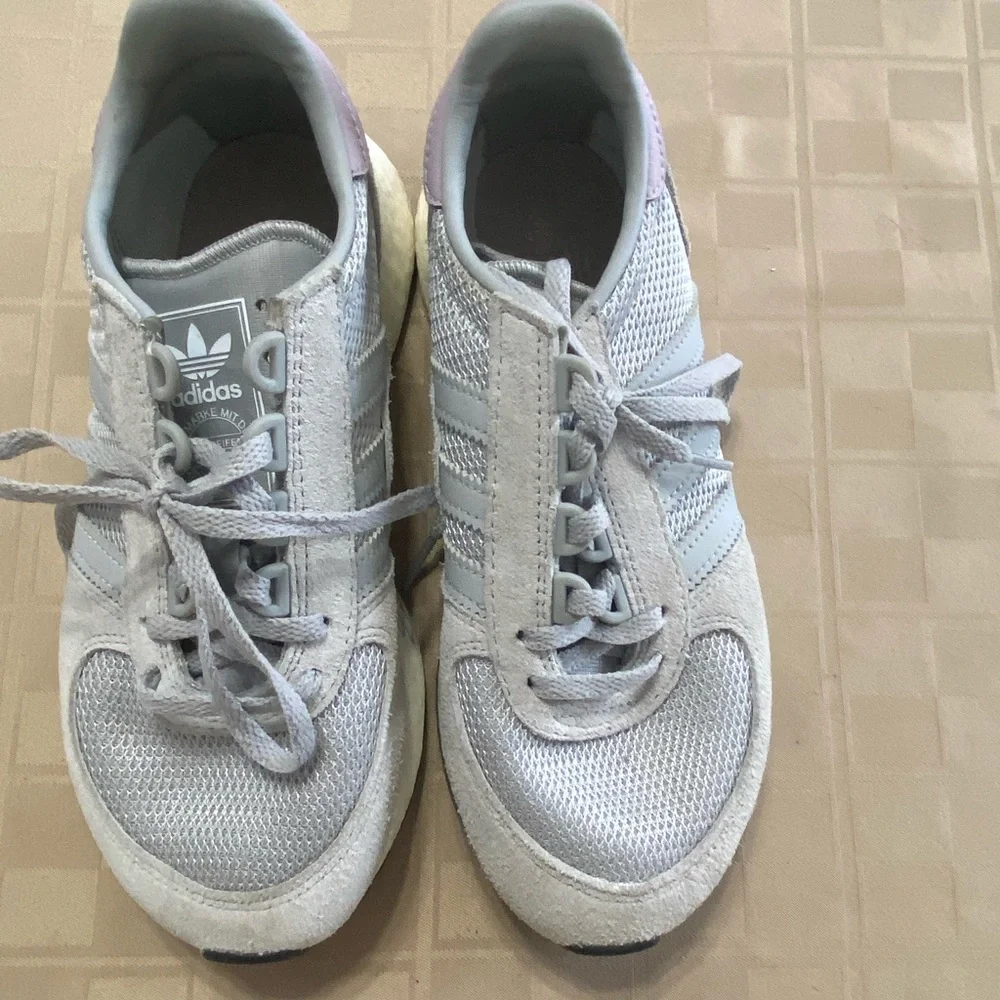 EUC Adidas Womens Torsion 675005 Lace Up‎ Gray Sneaker Shoes Size US 6 EU 37.5